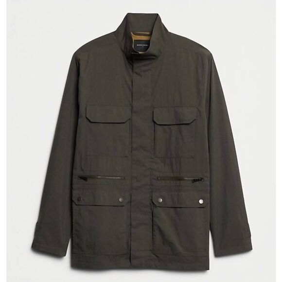 Banana Republic Jacket Men's XXL Green Ripstop Field Utility Relaxed Layering
